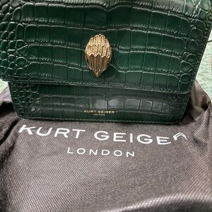 Kurt Geiger Emerald Croc-Embossed Crossbody Bag